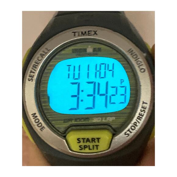 Timex Ironman Triathlon Mens Womens Watch 38mm Timer Alarm WR Indiglo Day Date - Picture 2 of 12